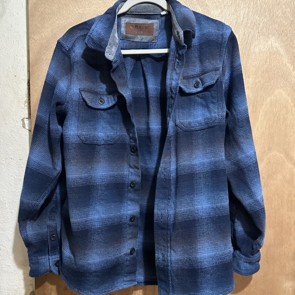 Orvis Other - Orvis Plaid Flannel Shacket M Navy And Black Pockets Soft Cotton